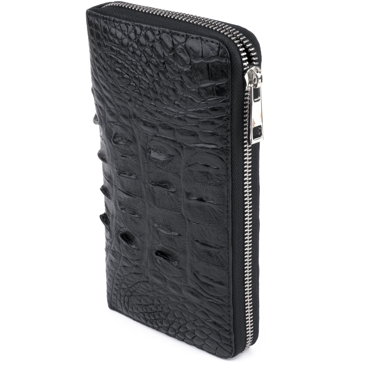 

Мужской кожаный кошелек 20,5х11 см CROCODILE LEATHER Черный