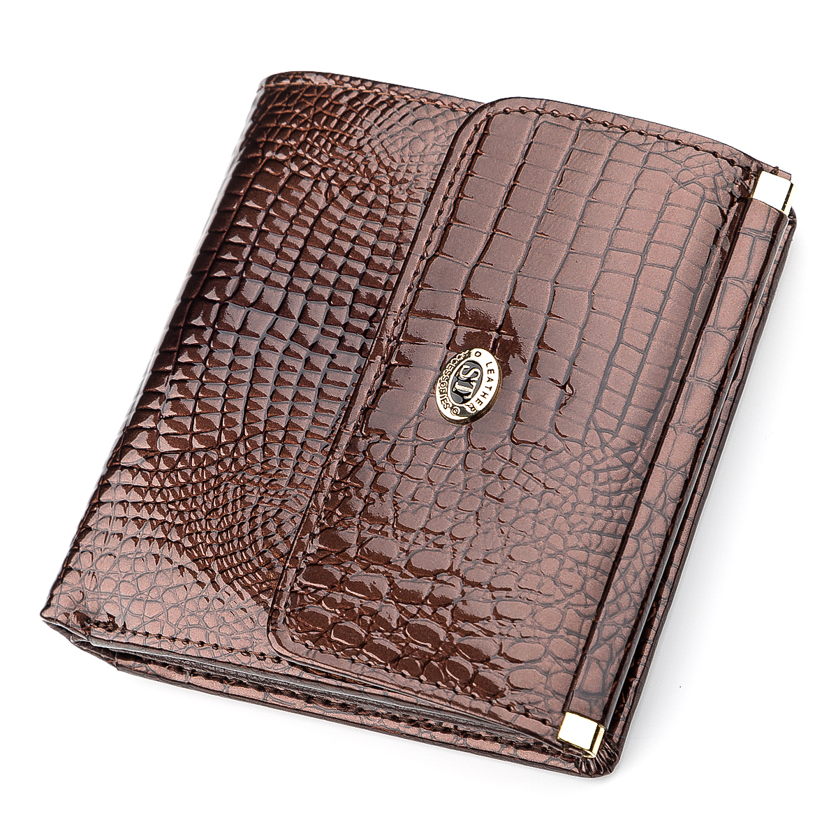 

Женский кожаный кошелек 10,5х10х2,5 см ST Leather Коричневый