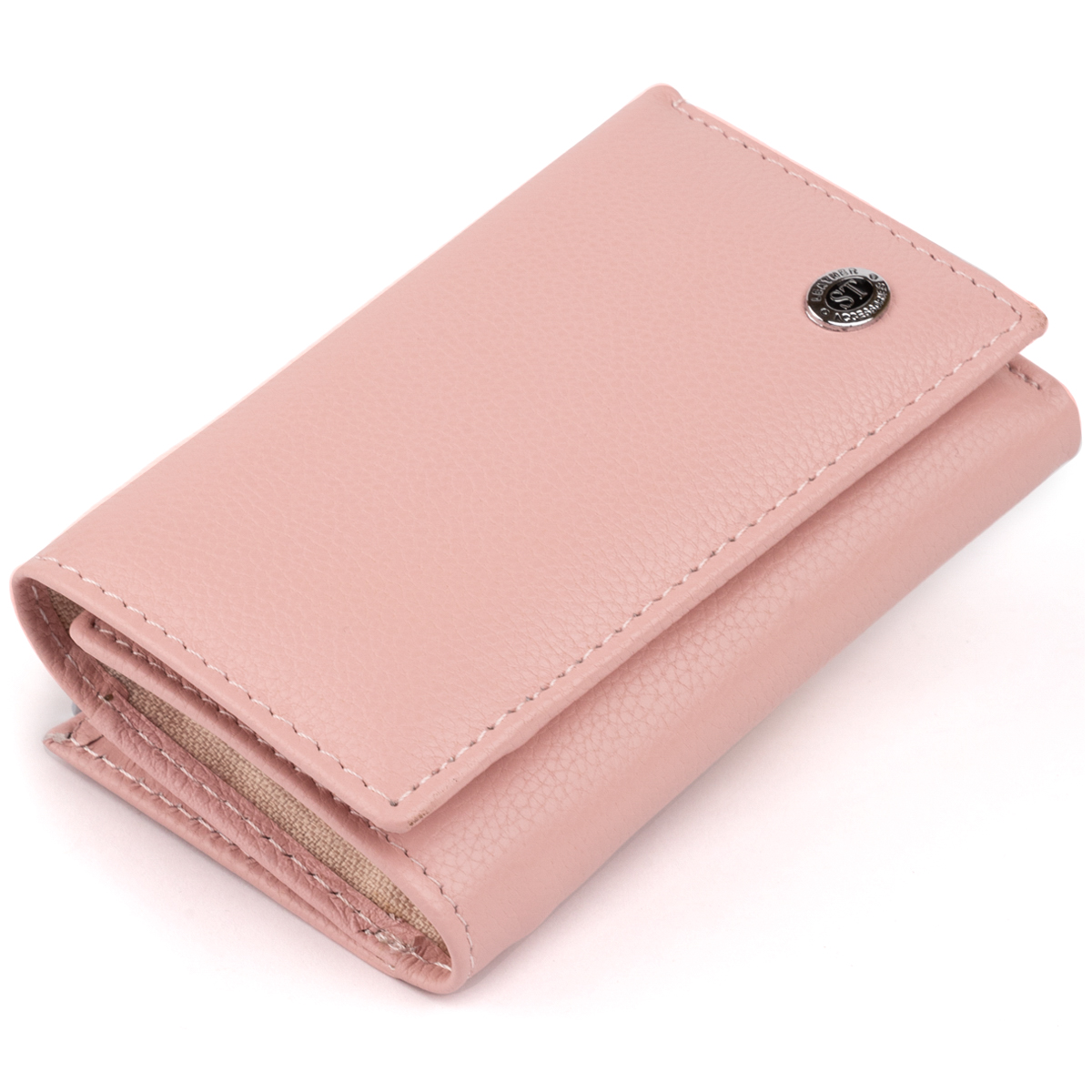 

Женский кожаный кошелек 12х7,5х2,5 см ST Leather Розовый