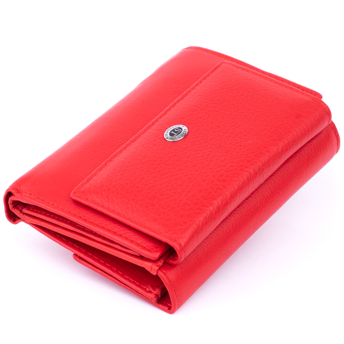 

Женский кожаный кошелек 13,5х9,5х3 см ST Leather Красный