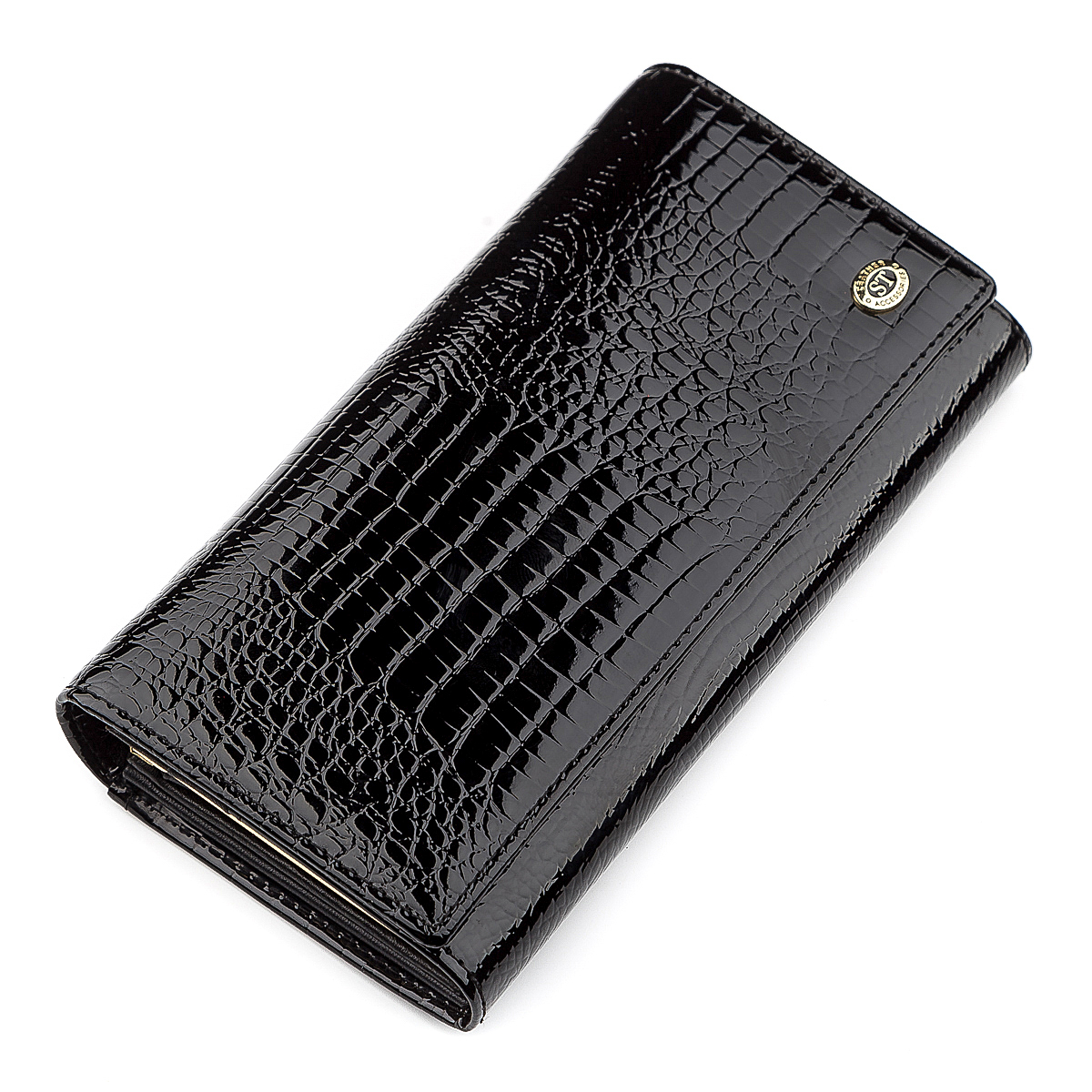 

Женский кожаный кошелек 18,5х9,5х3 см ST Leather Черный
