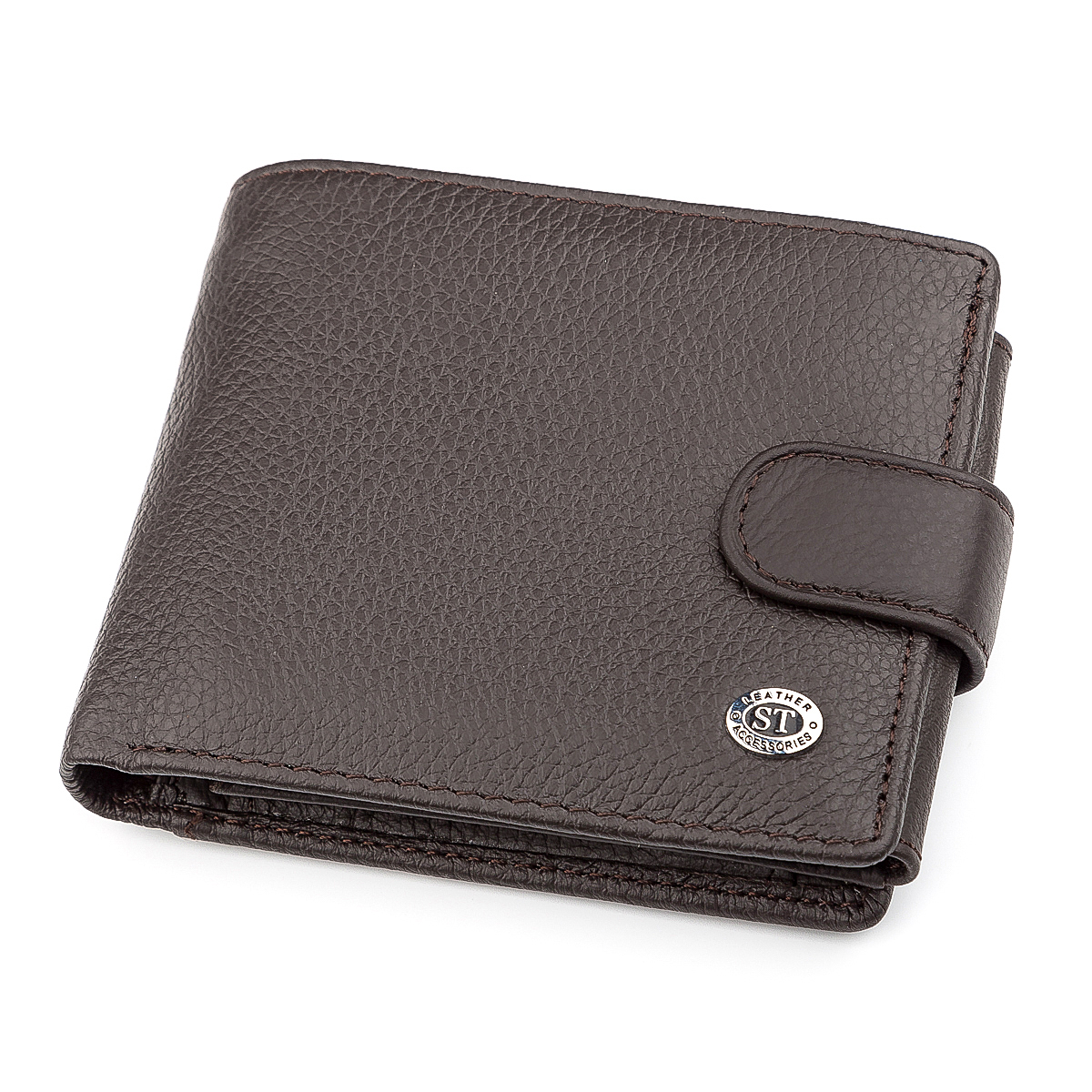 

Мужской кожаный кошелек 11,5х9,5х2,5 см ST Leather Коричневый