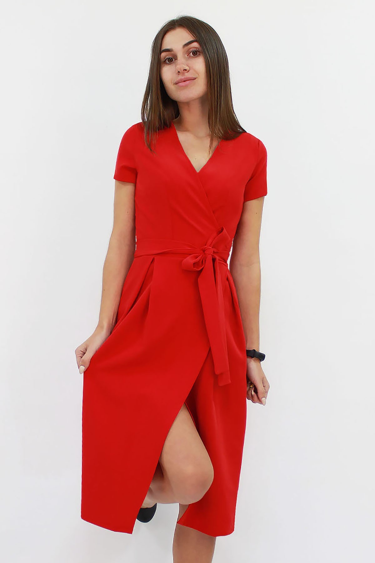 

Изысканное платье на запах Leksy Meredis , - Красный (01-1018/2, Изысканное платье на запах Leksy Meredis S, 42-44 Красный (01-1018/2)