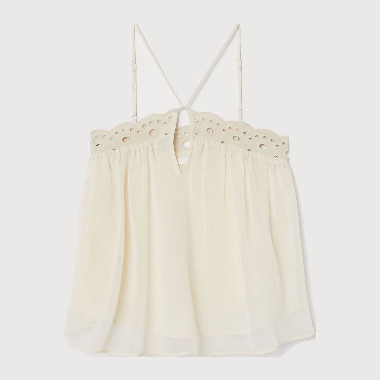 

Топ H&M 0768503-01  Молочный, Топ H&M 0768503-01 40 Молочный