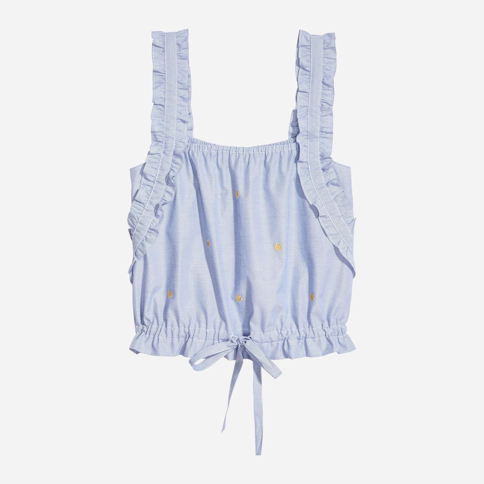 

Топ H&M 0551202-01  Голубой, Топ H&M 0551202-01 42 Голубой