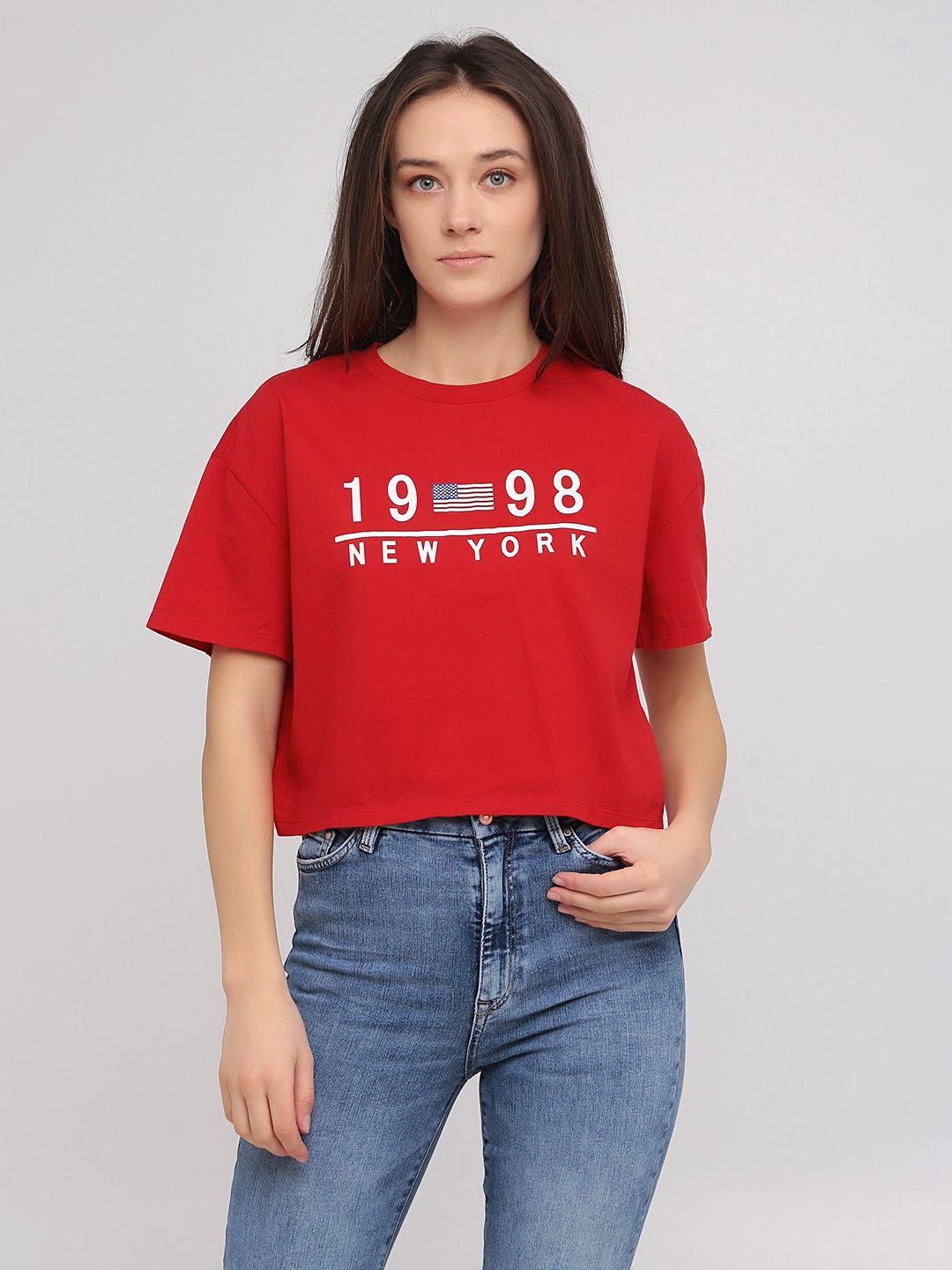 

Футболка H&M 0698296-1998  Красная, Футболка H&M 0698296-1998 S Красная