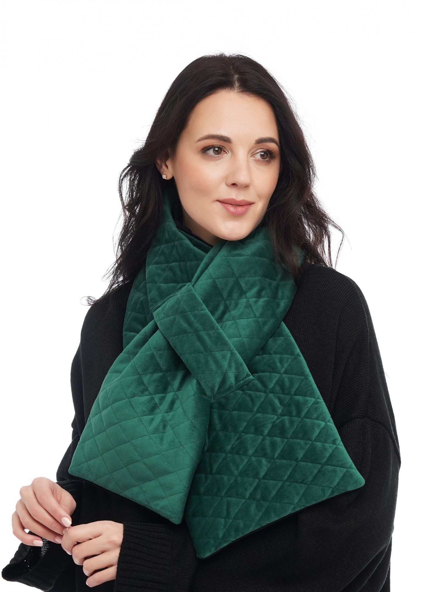 

Шарф "Нью-Йорк" бархатный стёганный MyScarf теплый  благородный зеленый, Шарф "Нью-Йорк" бархатный стёганный MyScarf теплый one size благородный зеленый