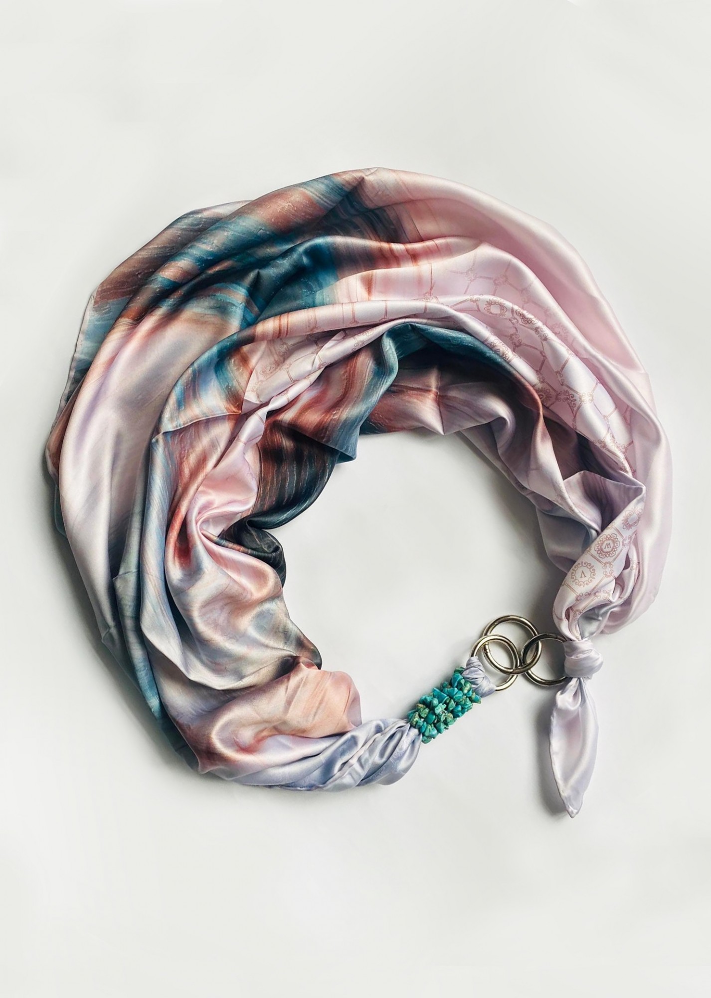 

Дизайнерский платок "Лазурный берег" коллекция VIP от бренда my scarf, подарок женщине