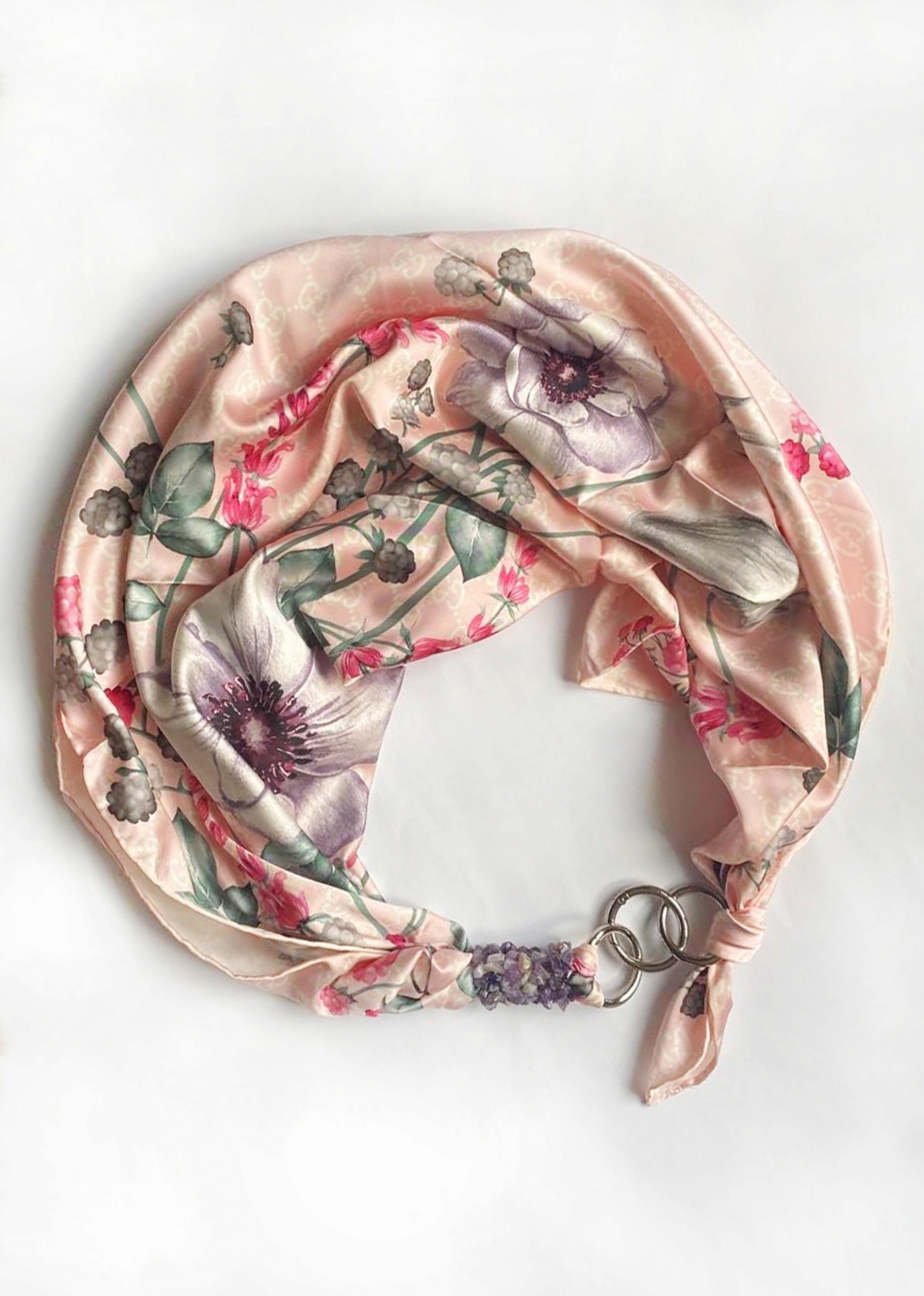

Дизайнерский платок "Розовый десерт" коллекция VIP от бренда my scarf, подарок женщине