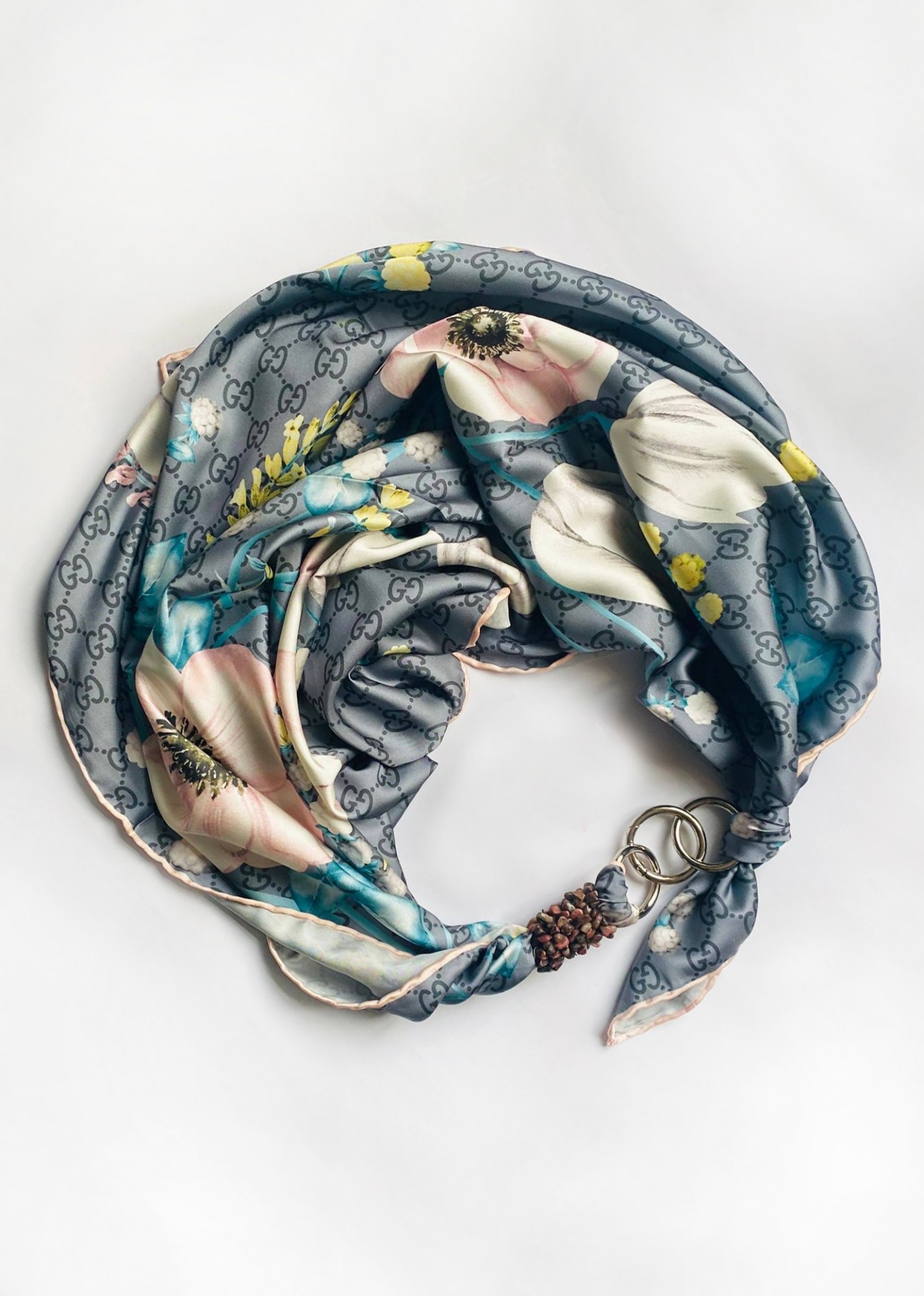 

Дизайнерский платок "Серебряная сказка" коллекция VIP от бренда my scarf, подарок женщине