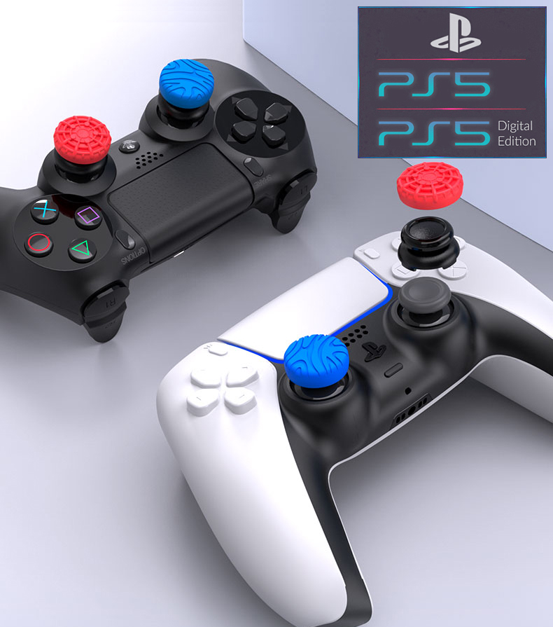 

Силиконовые накладки на стики ipega - 4шт в двух размерах (thumb grips kit) для геймпада DualSense консоли PlayStation 5 (PS5/PS5 Digital Edition), DualShock PlayStation 4 (PS4 PRO/PS4 Slim/PS4 Fat)