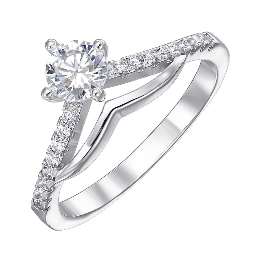 

Серебряное кольцо с фианитами 000151991 16.5 размера
