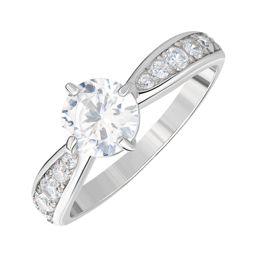 

Серебряное кольцо с цирконием 000144046 18 размера