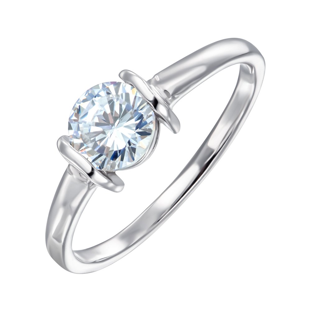 

Серебряное кольцо с кристаллом циркония 000112726 15.5 размера