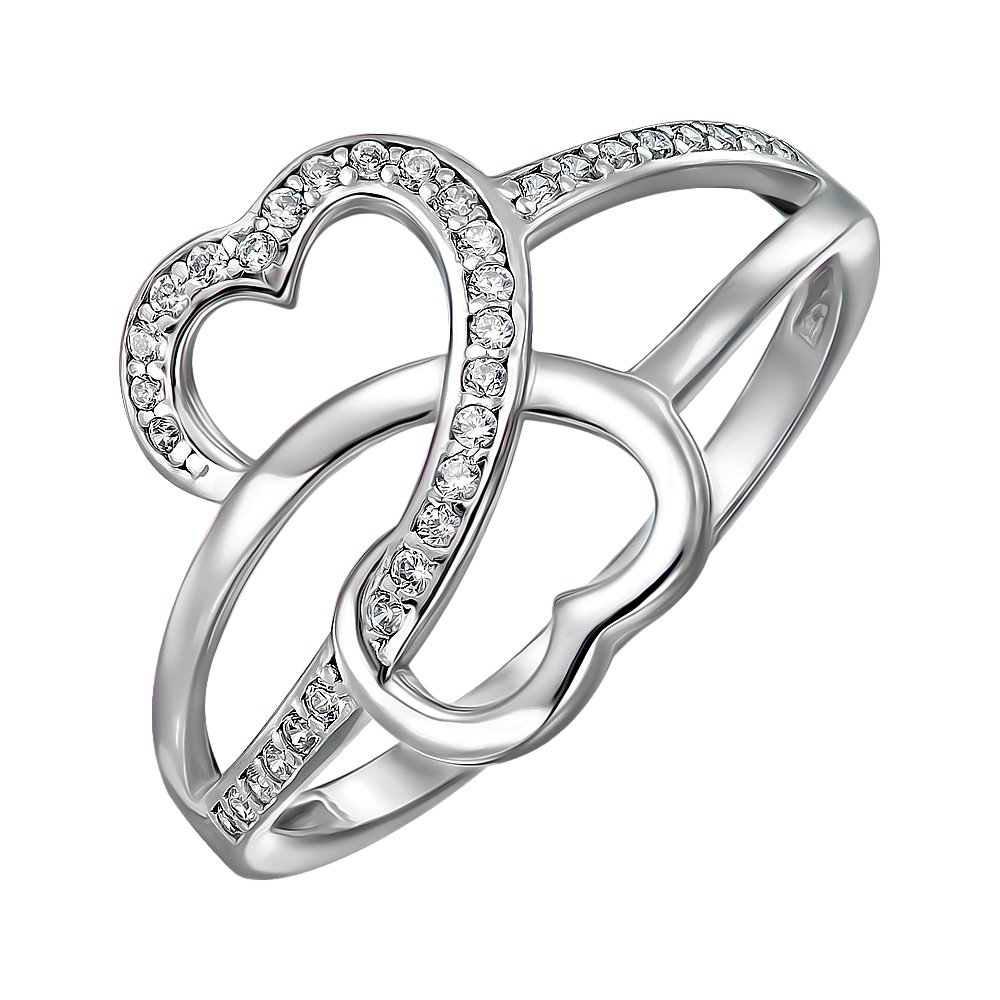 

Серебряное кольцо с фианитами 000152386 16.5 размера