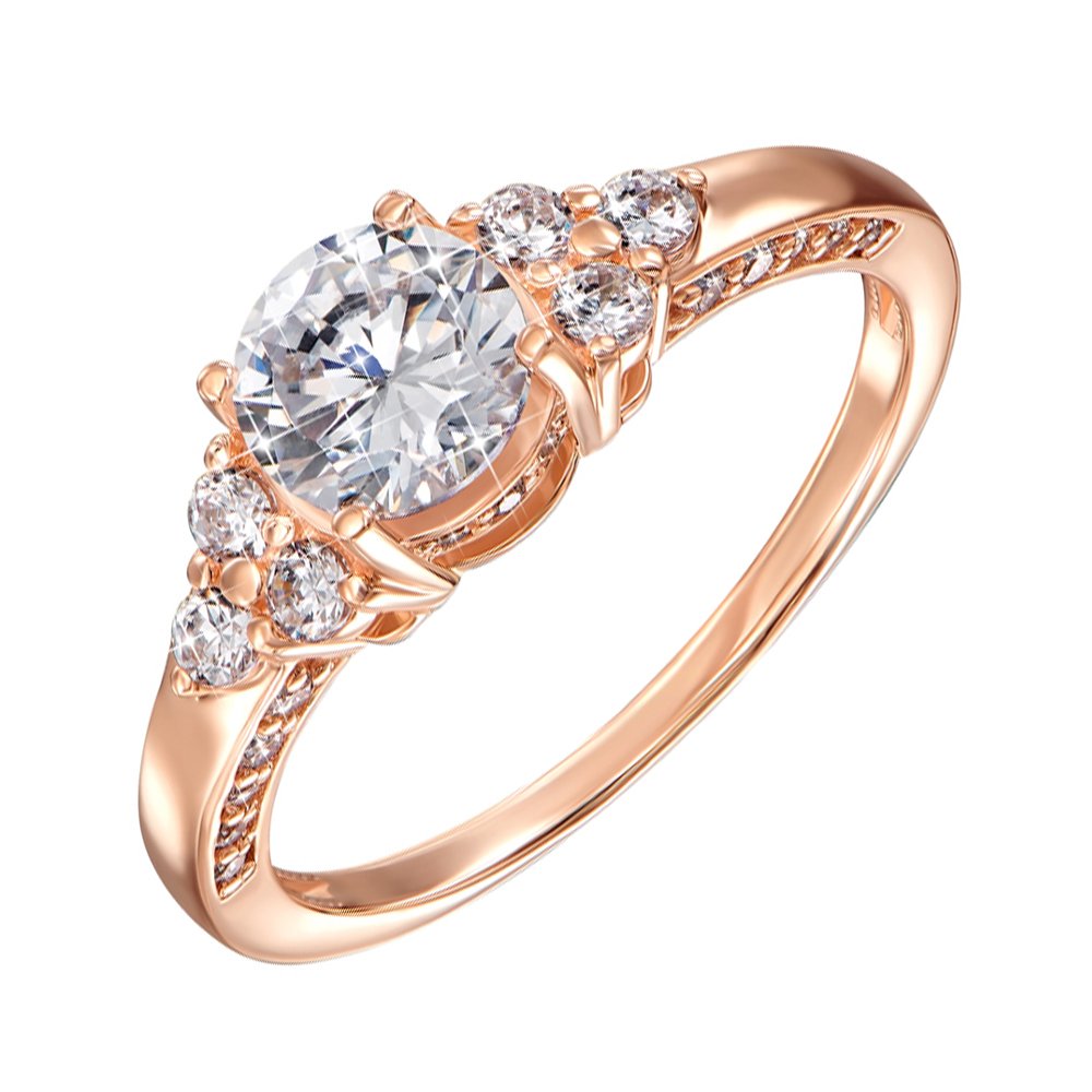 

Кольцо из красного золота с фианитами Tesori Zirconia 000151337 16 размера