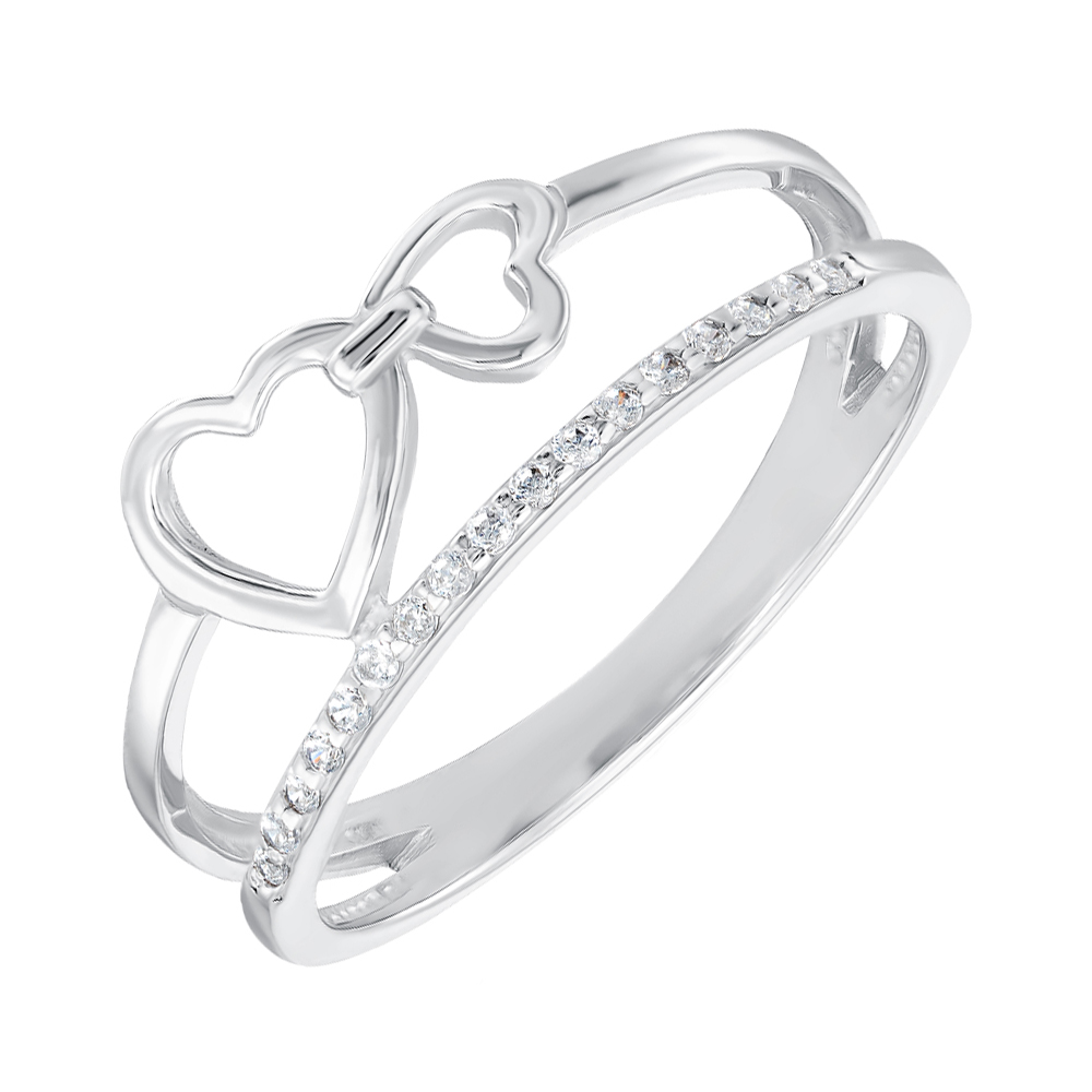 

Серебряное кольцо с фианитами 000148361 18.5 размера