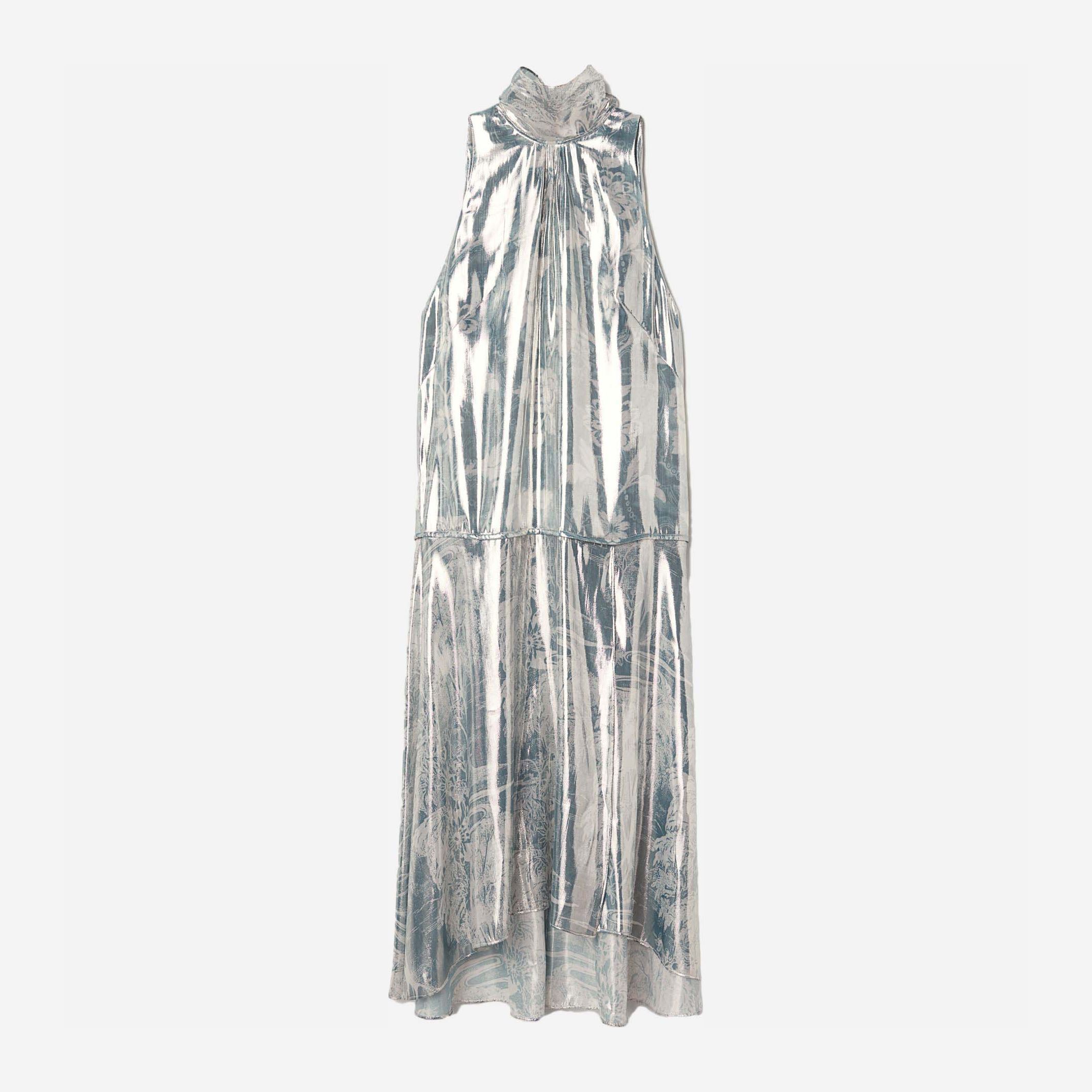 Акція на Сукня міні осіння жіноча H&M 0613530001 S (165/88А) Сіра з сріблястим від Rozetka