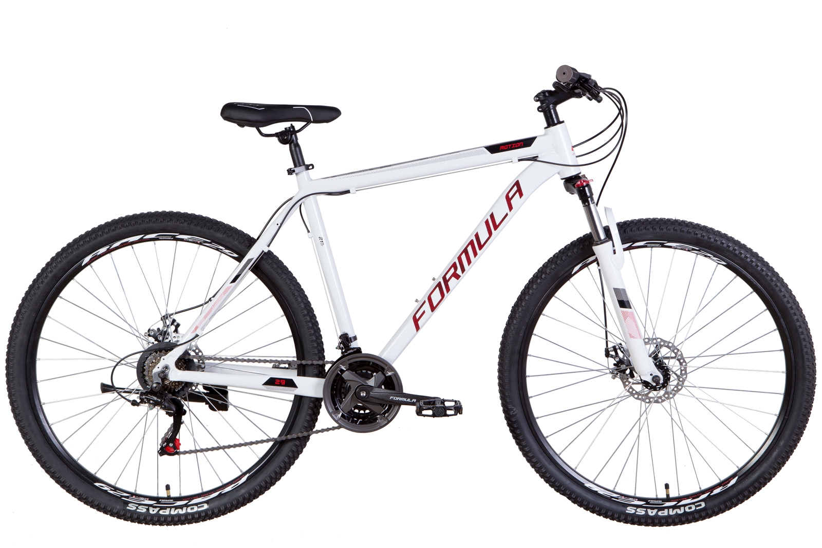 

Велосипед 29" Formula MOTION AM DD 21" бело-красный 2022