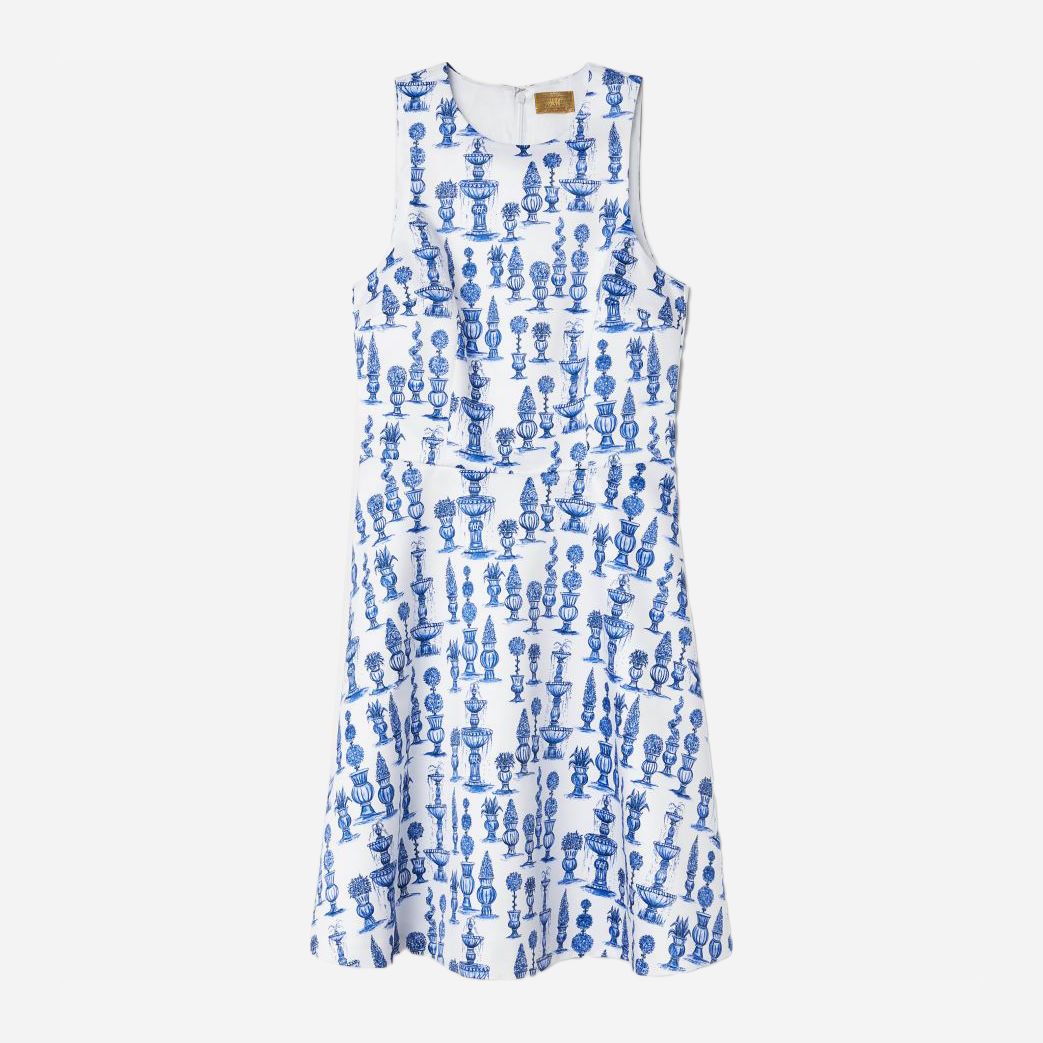Акція на Сукня довга літня жіноча H&M 0622026002 34 (160/80А) Біла з синім від Rozetka