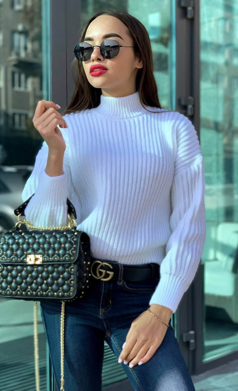 

Fashions • Свитер женскии оверсаи з Лина Fashions 42- белый (859, Fashions • Свитер женскии оверсаи з Лина Fashions 42-46 белый (859)