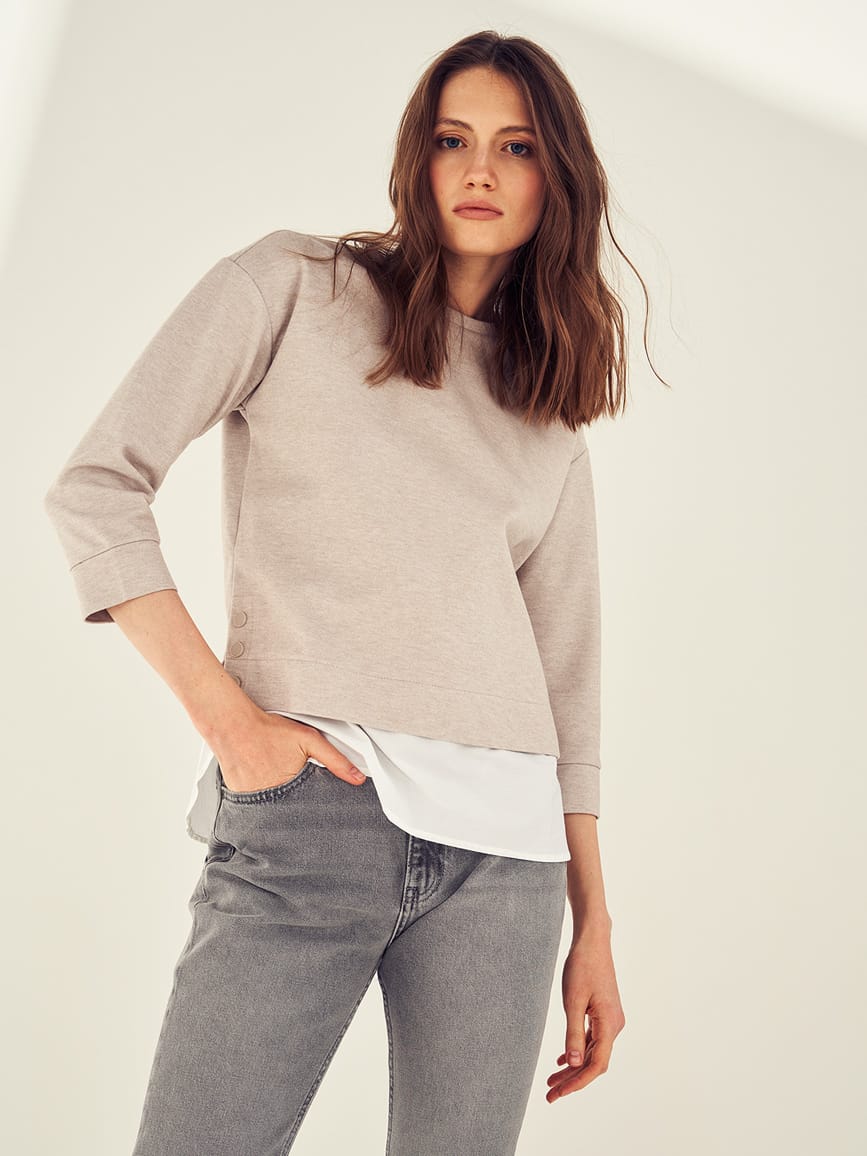 

Джемпер O'STIN Casual LT4Z52-T2  Бежевый, Джемпер O'STIN Casual LT4Z52-T2 XL Бежевый