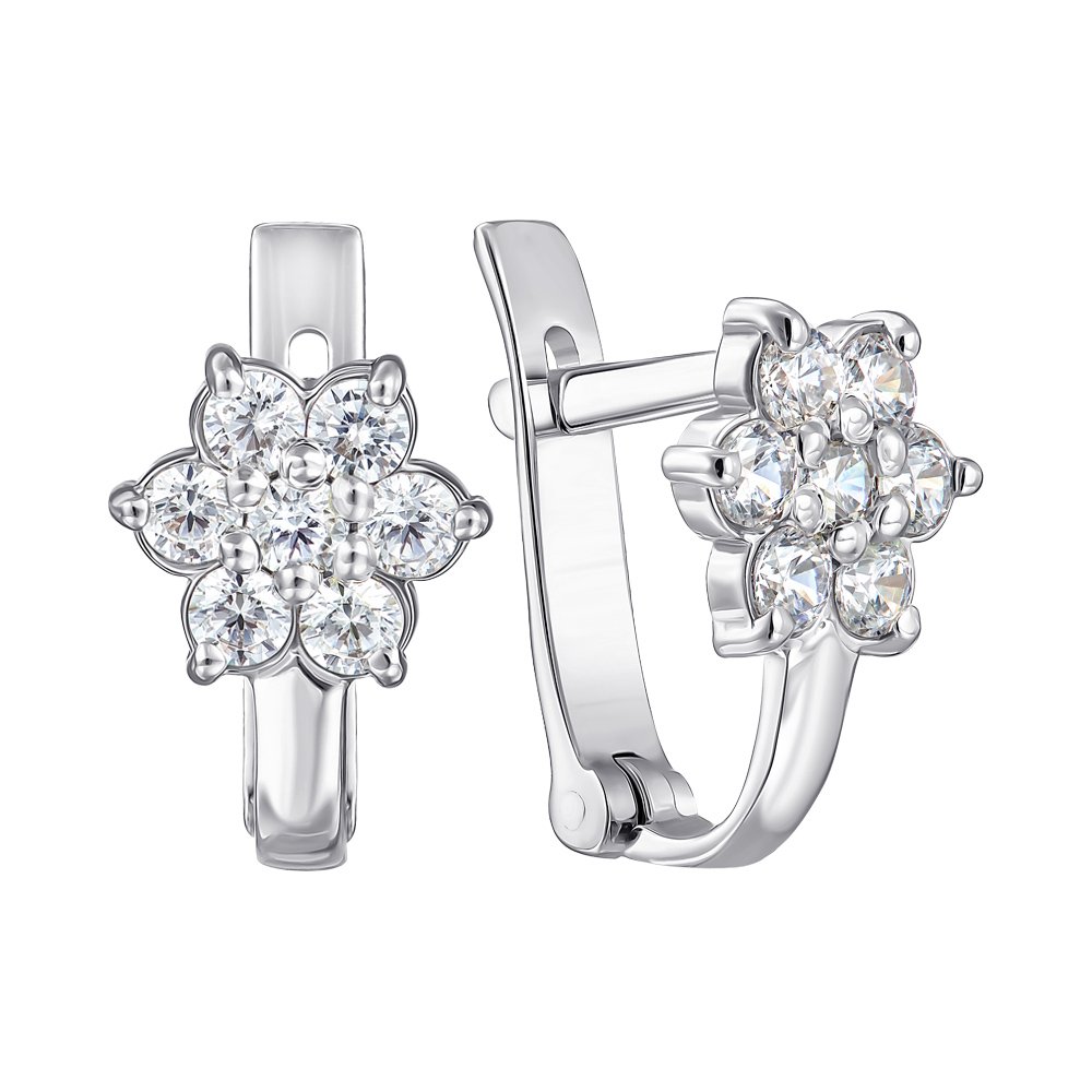 

Серьги из белого золота с фианитами 000152624