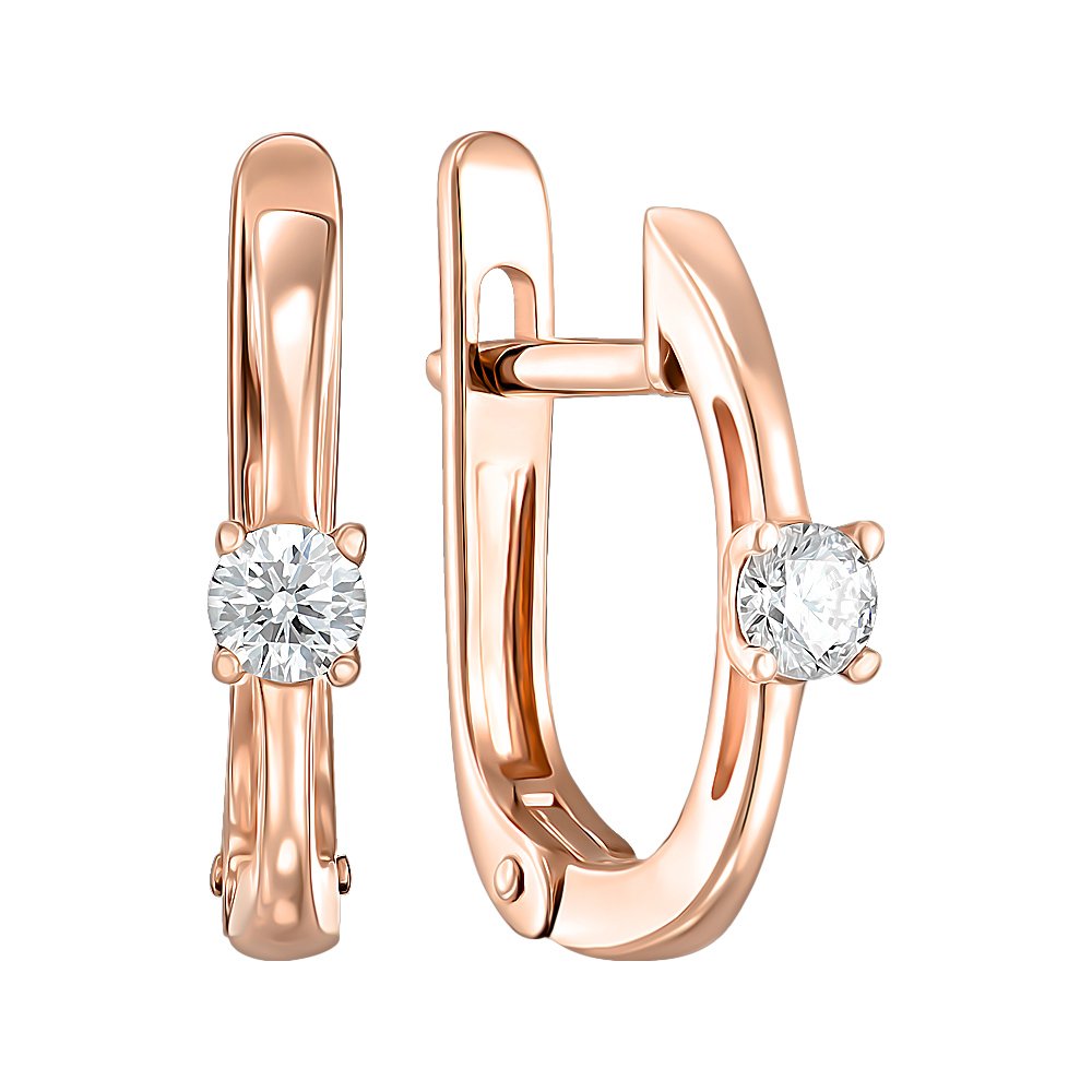 

Серьги из красного золота с бриллиантом 000151590