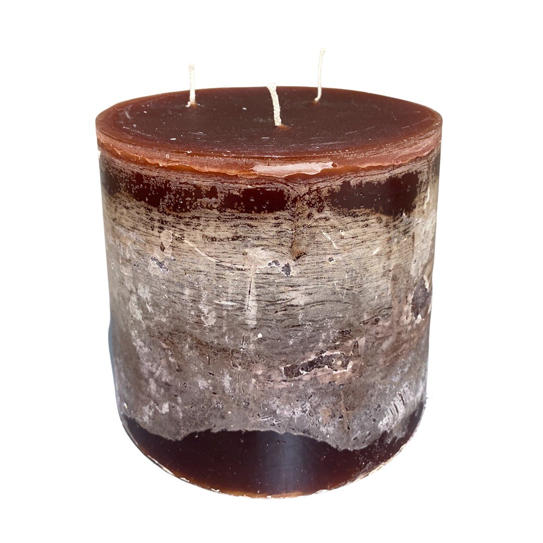 

Свеча Decocandle h 14 d 15 парафин карамельный