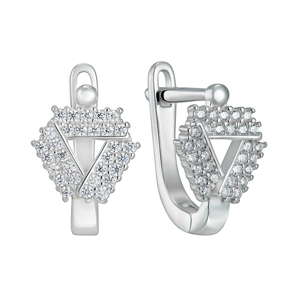 

Серебряные серьги с фианитами 000150392