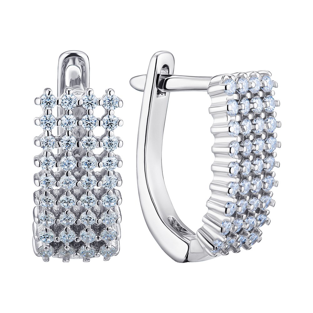 

Серебряные серьги с фианитами 000149254
