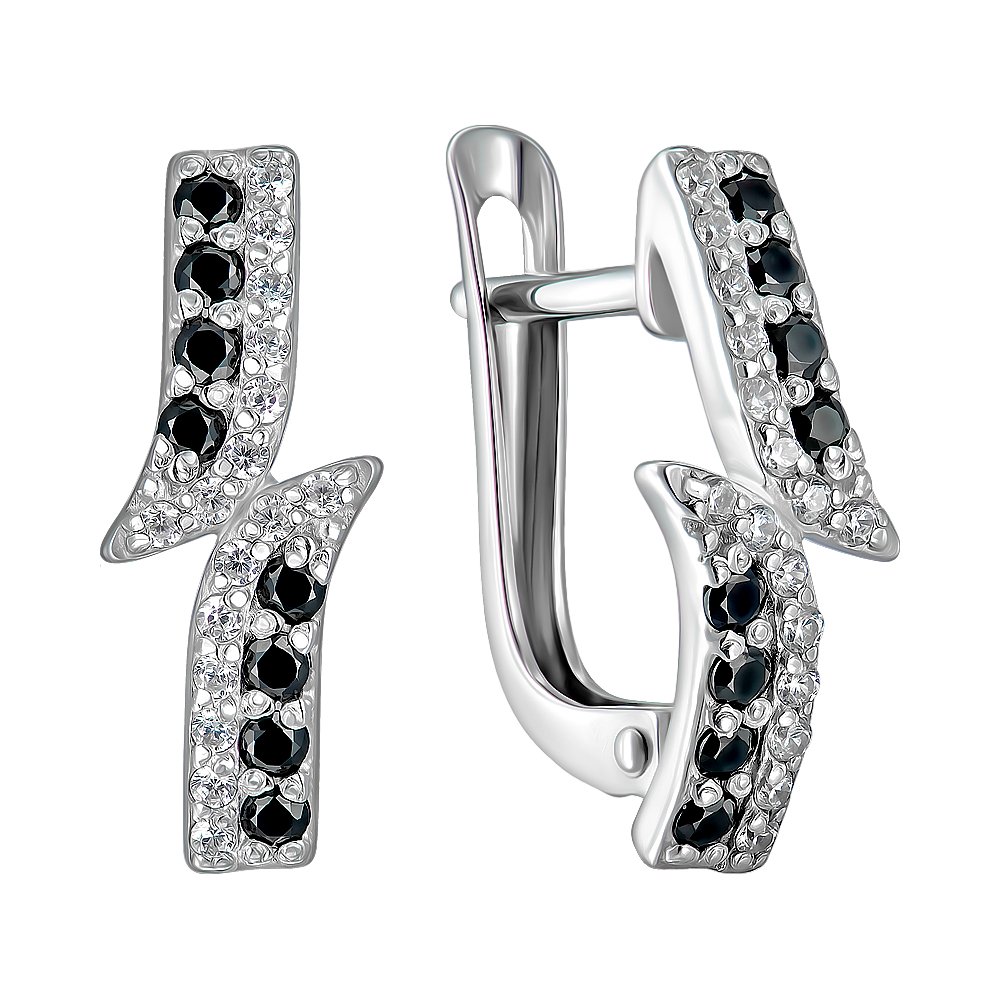 

Серебряные серьги с фианитами 000152397