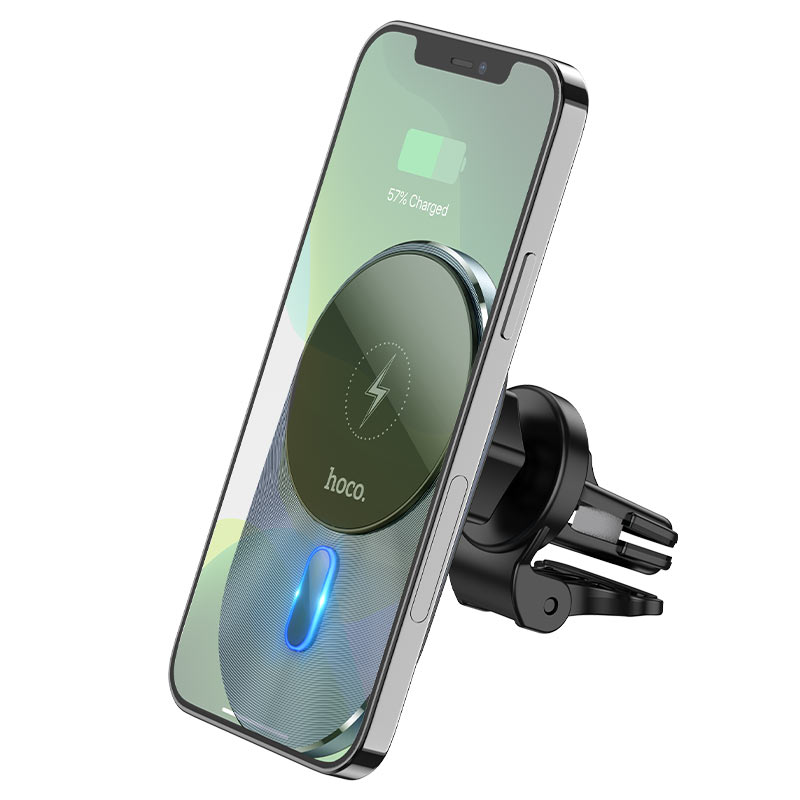 

Автодержатель HOCO CA91 Magic magnetic с беспроводной зарядкой 15W Чёрный