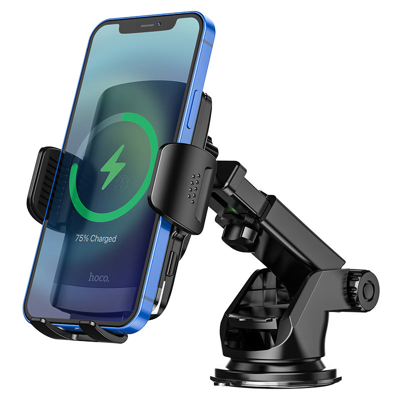

Автодержатель HOCO CA84 Avangard smart с беспроводной зарядкой 15W Чёрный