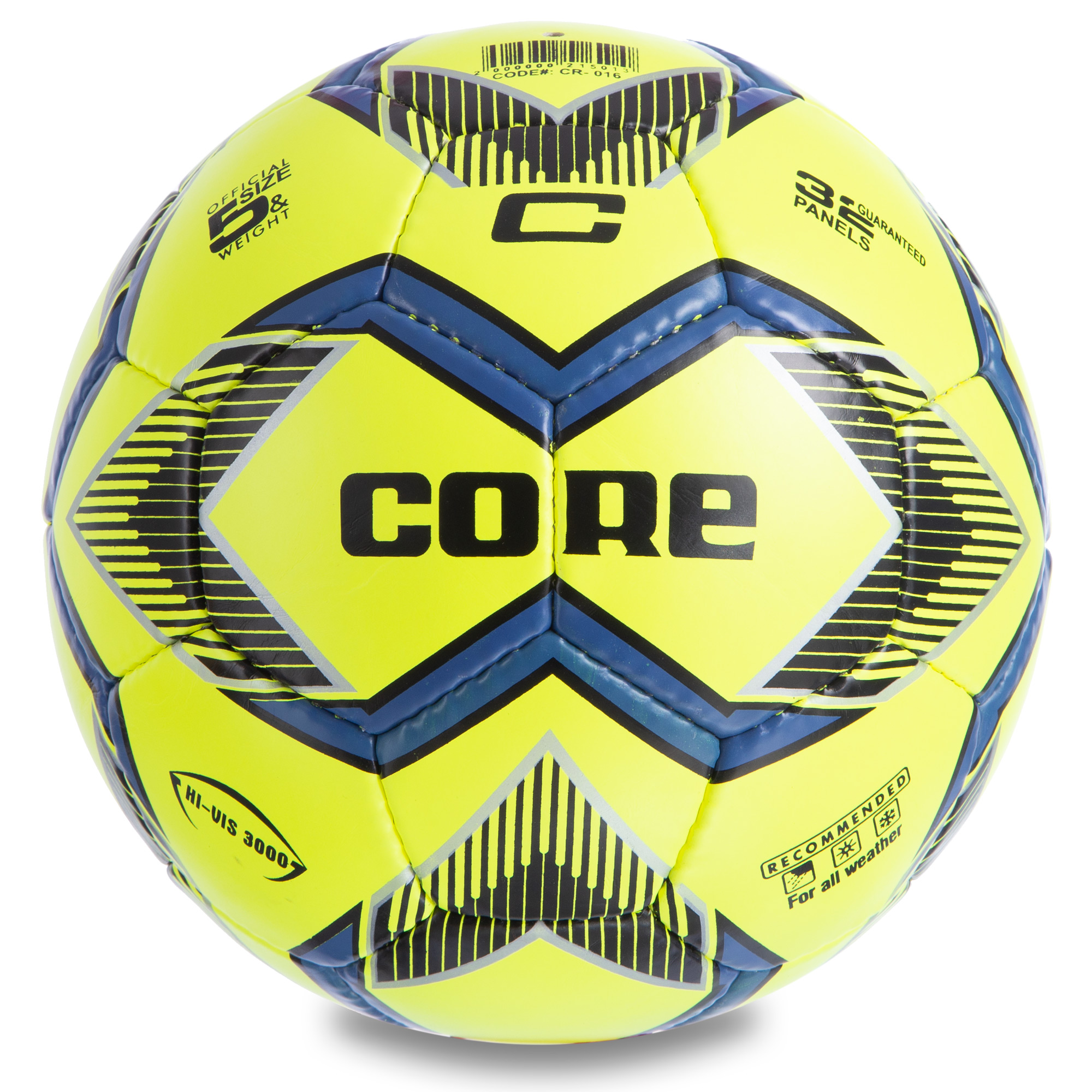 

Мяч футбольный CORE HI VIS3000 CR-016 №5 PU лимонный