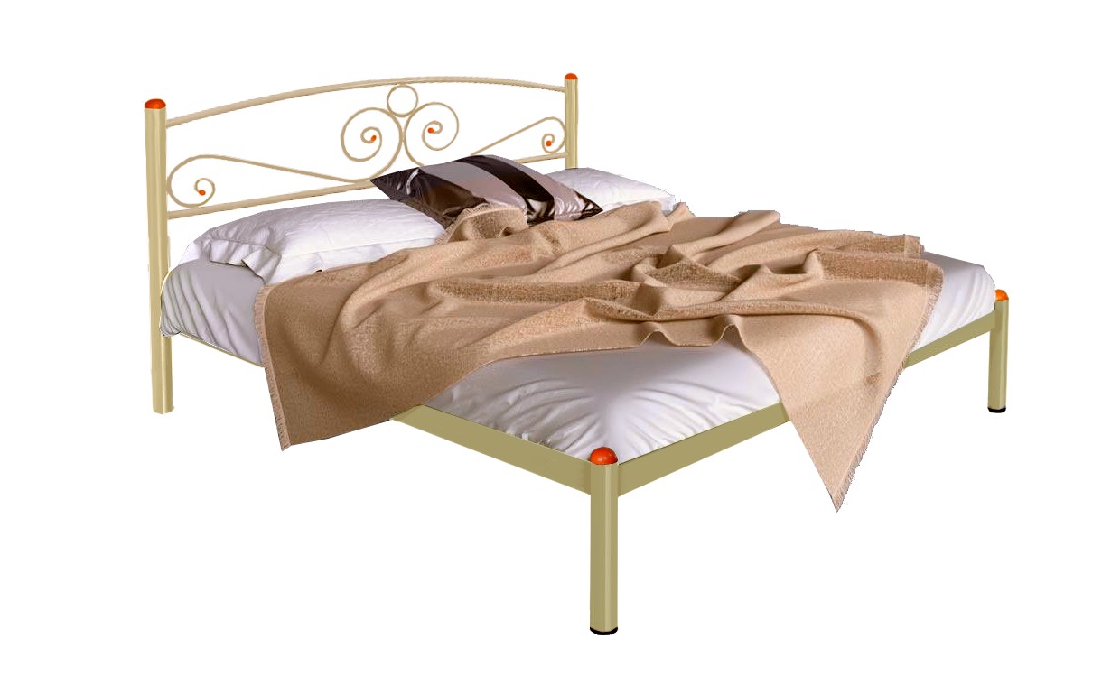 

Металлическая кровать ТриАметекс Кларита 120х190 бежевая