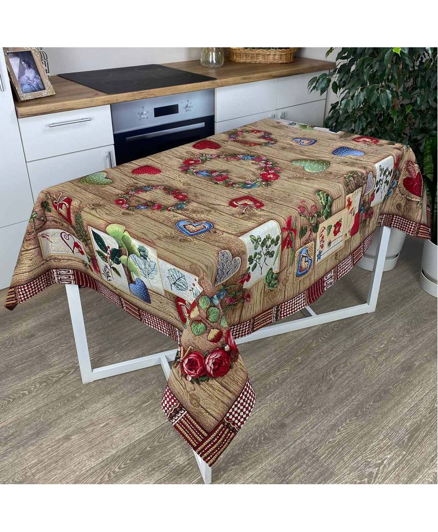 

Скатерть гобеленовая Wooden 180х134 Прованс