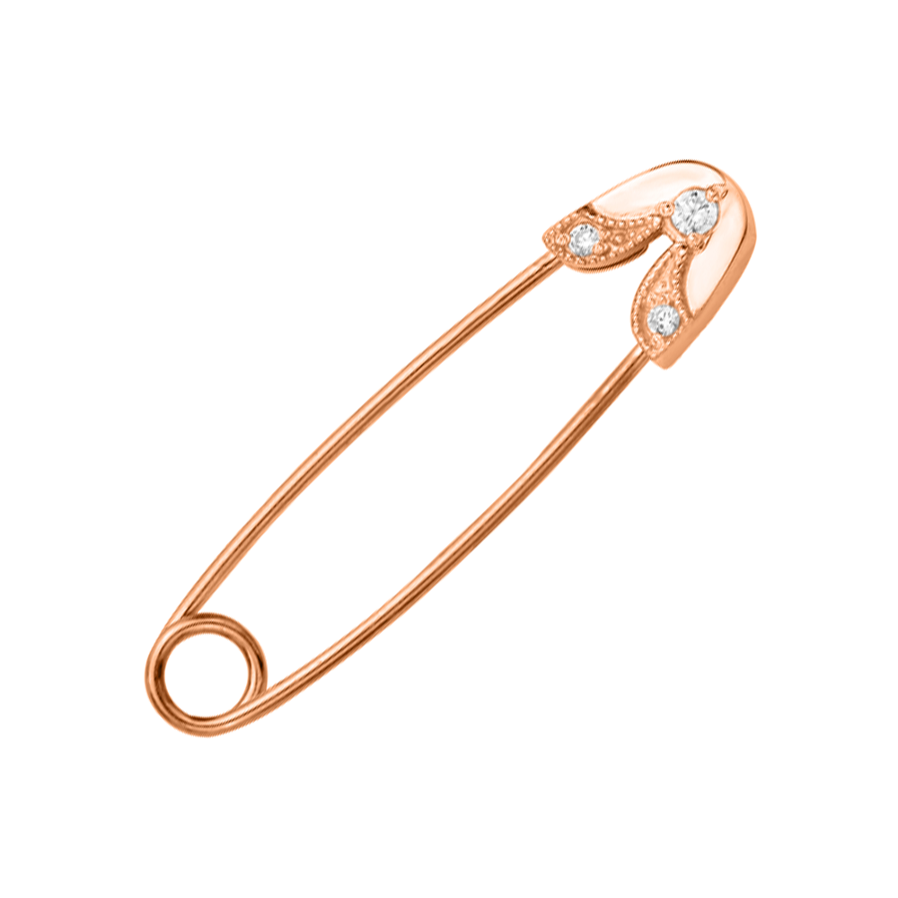 

Булавка из красного золота с фианитами 000132184