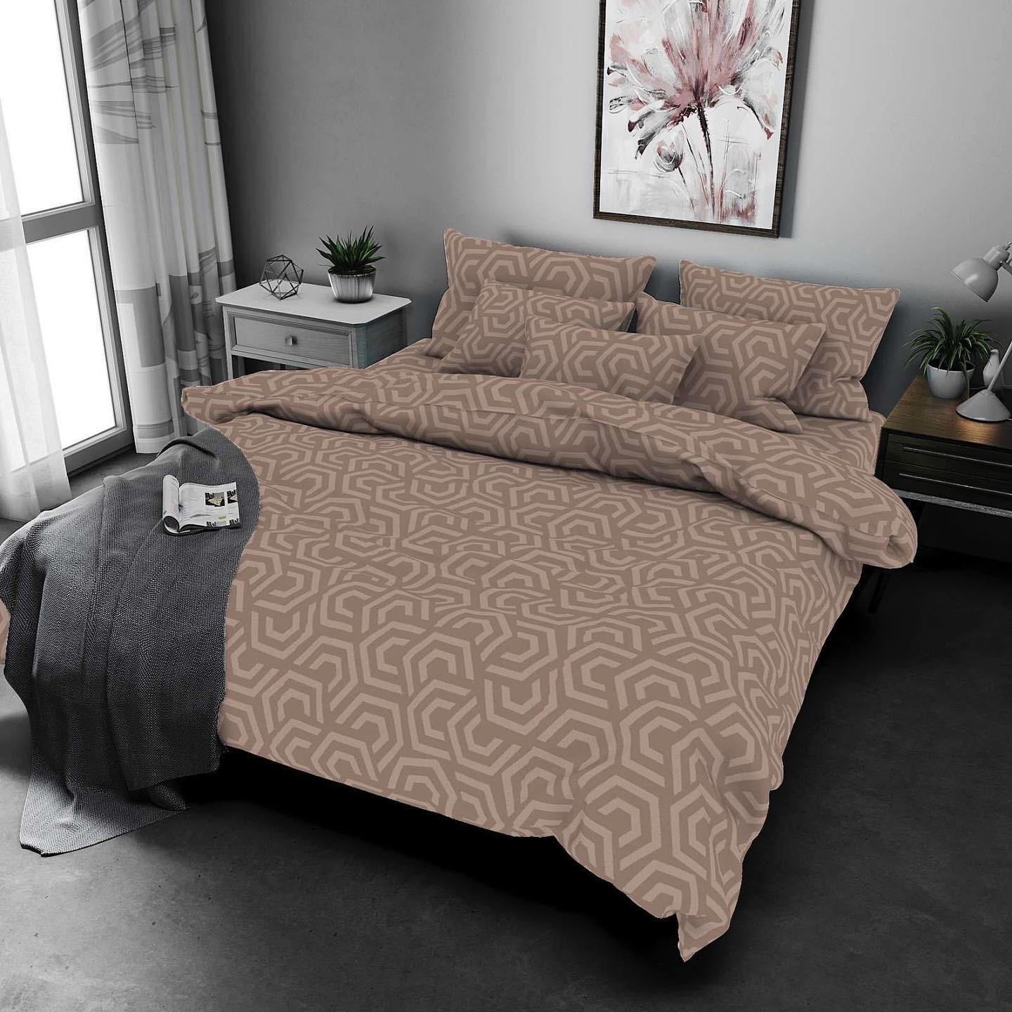 

Комплект постельного белья Королева Ночи Бязь 175х215 Двуспальный Абстракция на коричневом 1040