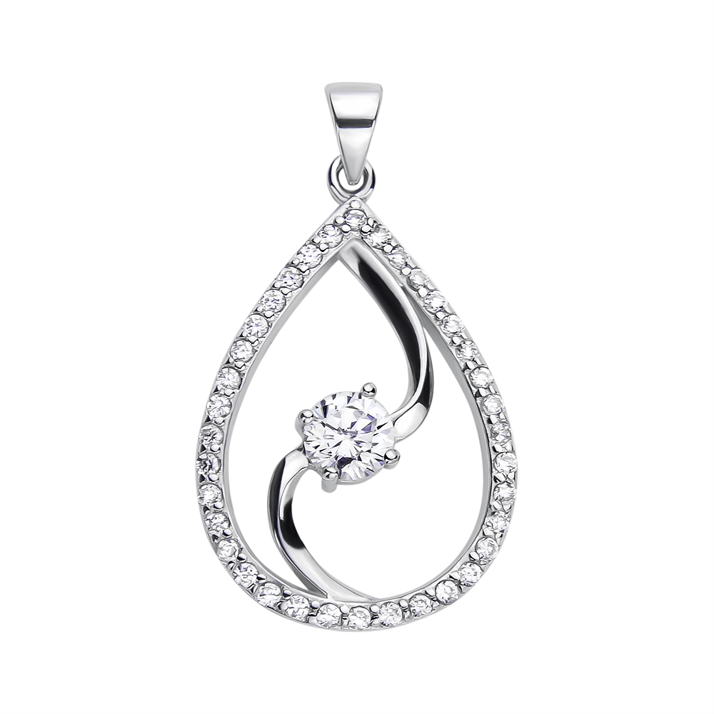 

Серебряная подвеска с фианитами 000117972