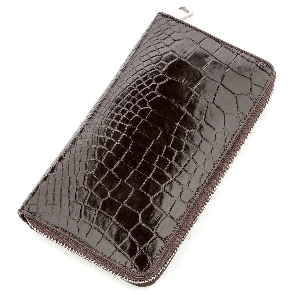 

Мужской кожаный клатч-кошелек 20х11 см CROCODILE LEATHER Коричневый