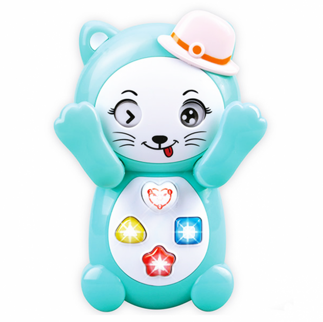 

Детская интерактивная игрушка телефон Кот в коробке Interactive toy Бирюзовый (T-7828)