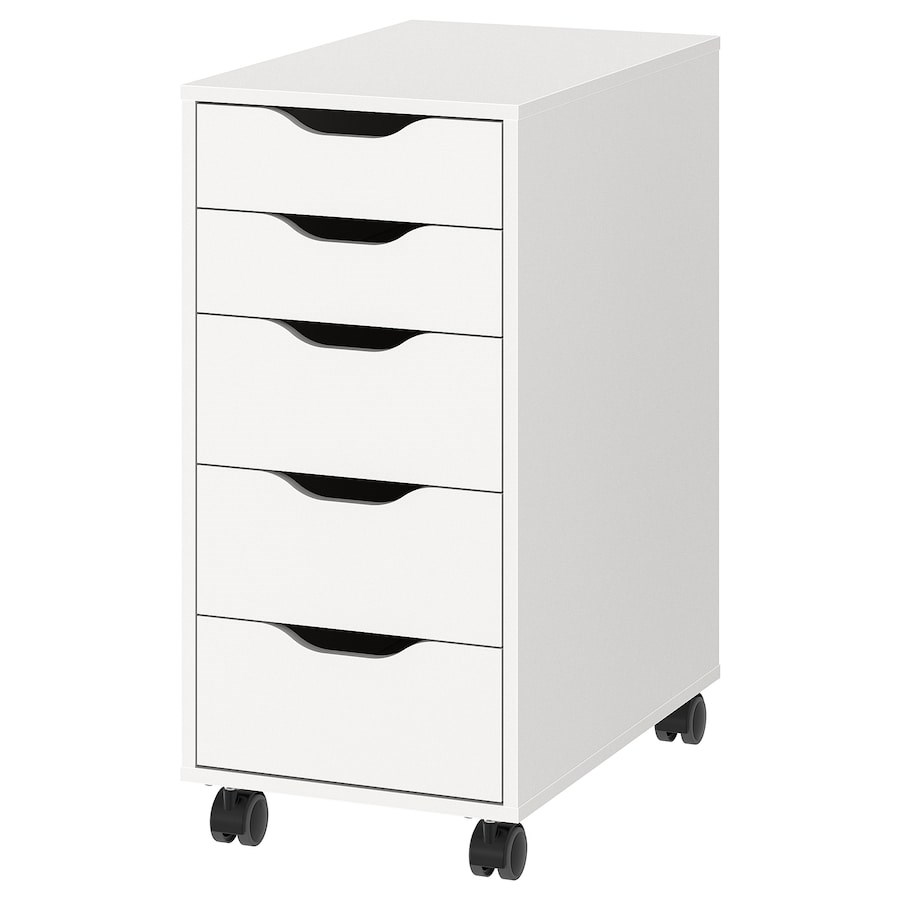 

Комод на колесах IKEA ALEX білий/чорний (594.222.20)