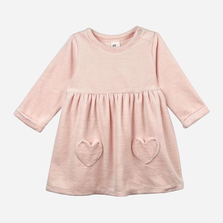 

Платье с длинными рукавами H&M 321074b50 68 см Розовое
