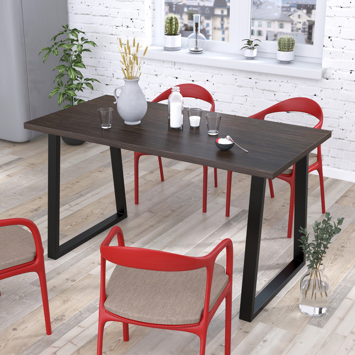 

Стол обеденный Титан Loft Design Венге Корсика