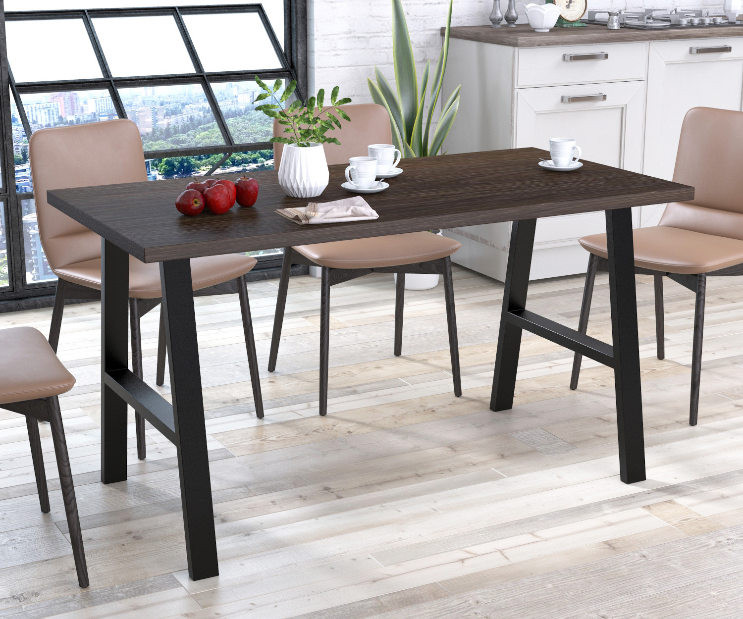 

Стол обеденный Атлант Loft Design Венге Корсика
