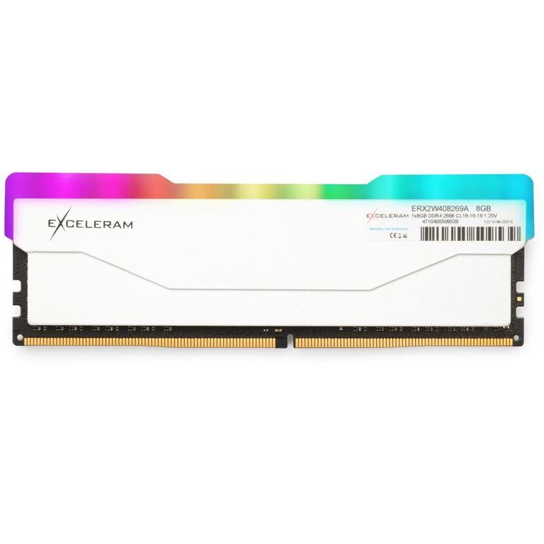 

Модуль памяти EXCELERAM RGB X2 White DDR4 2666MHz 8GB (ERX2W408269A)