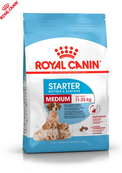 

Сухой полнорационный корм Royal Canin Medium Starter - твердый корм для щенков средних пород 12 кг (2993010)