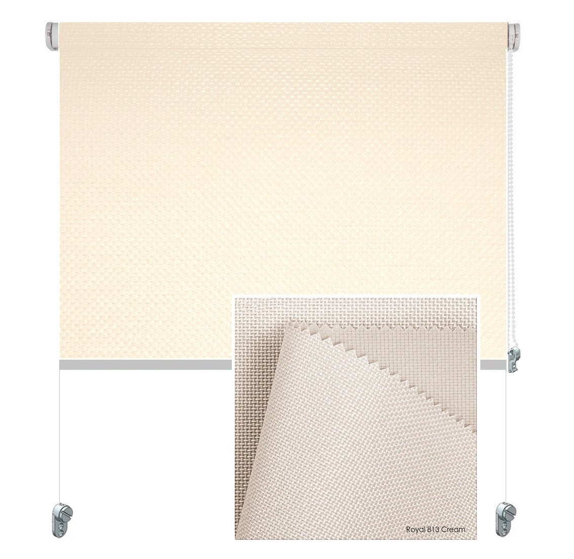 

Тканевая роллета ROLGROUP Mini Set Royal 105x160 кремовая