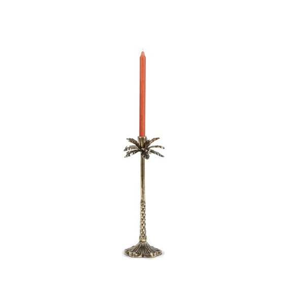 

Подсвечник Decocandle металл пальма h 40 см золотистый